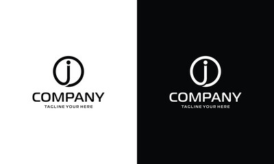 letter io simple linked circle line logo vector