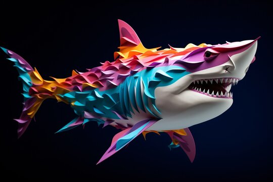 3d illustration of shark