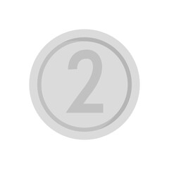 Simple silver medal for second place