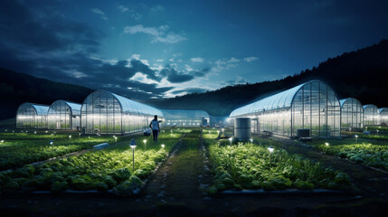 Fototapeta na wymiar Smart farming agricultural technology
