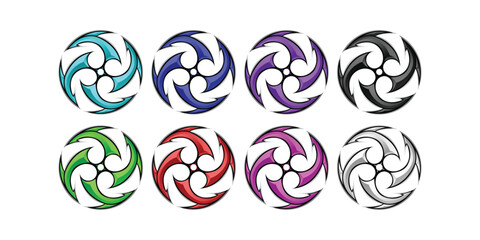 illustration of Modern Japanese shuriken Weapon Design