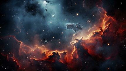 Obraz na płótnie Canvas Colorful space galaxy cloud nebula. Stary night cosmos. Universe science astronomy.