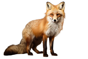 Fototapeta premium Red fox, looking in to camera, full body