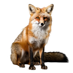 Fototapeta premium Red fox, looking in to camera, full body