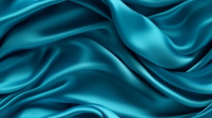 Obraz premium Shimmering azure satin. Gentle waves of luxury. A backdrop for special occasions.