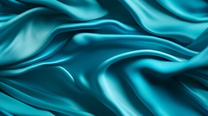 Fototapeta premium Azure elegance in fabric. Gentle waves and shine. Celebrate with elegance.