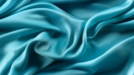 Obraz premium Azure elegance in fabric. Gentle waves and shine. Celebrate with elegance.