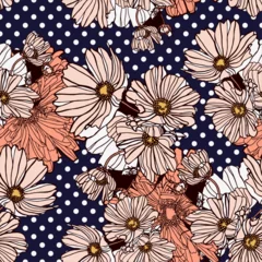 Foto op Canvas vintage seamless floral pattern © juliana.valle