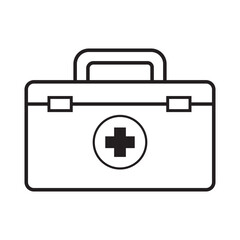 First aid box icon logo vector design template