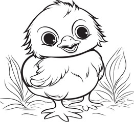 Fototapeta premium chick coloring page