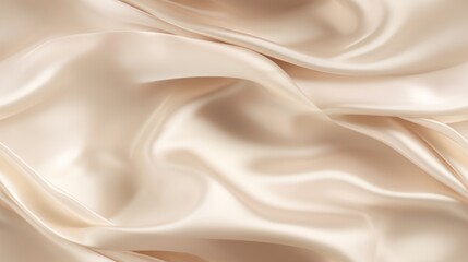 Obraz premium Beige satin dreamscape. Dive into waves of beauty. Celebrate with sophistication. A touch of class.