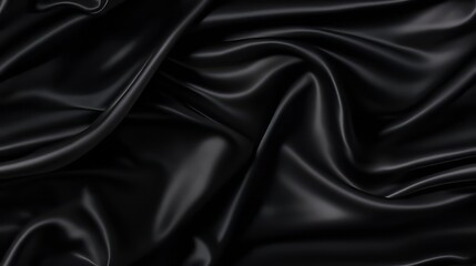 Obraz premium Black elegance unfolds. Silky shiny and soft. A backdrop for design wonders. Dive into sophistication.