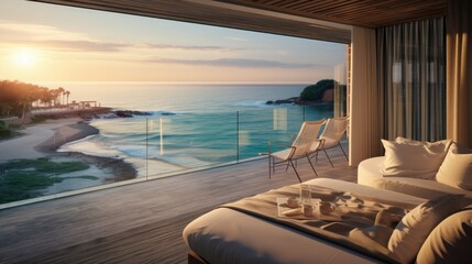 Fototapeta premium View from a luxury hotel overlooking the sea