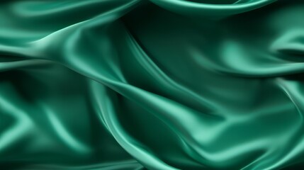 Obraz premium Emerald satin tales. Dive into waves of beauty. Perfect for grand projects. A touch of sophistication.