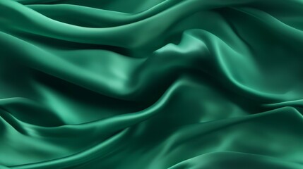 Obraz premium Emerald elegance unfolds. Gentle waves on a shiny backdrop. Design with sophistication. Dive into luxury.