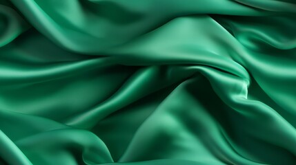 Obraz premium Emerald satin tales. Dive into waves of beauty. Perfect for grand projects. A touch of sophistication.