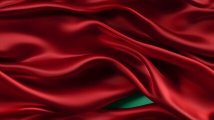 Fototapeta premium Glistening Fusion of Emerald and Red. Gentle Waves of Luxury. A Unique Backdrop for Special Occasions.