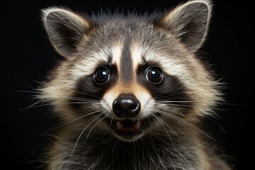 Obraz premium portrait of a smiling looking racoon