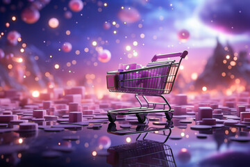 symbolic background for internet shopping