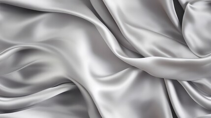 Grey fabric splendor. Gentle waves on a shiny surface. Celebrate design with style. Embrace the luxury. - obrazy, fototapety, plakaty