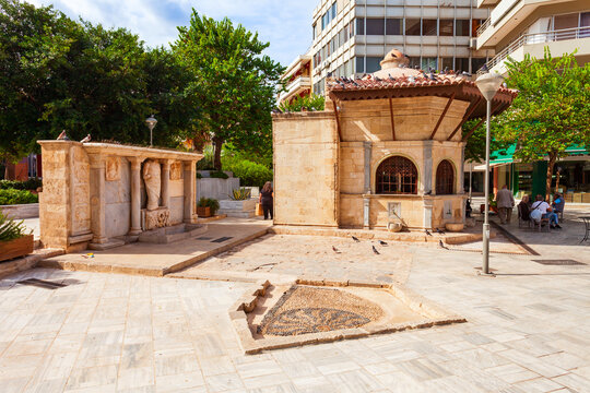 Bembo Fountain at Kornarou Square in Heraklion, Crete