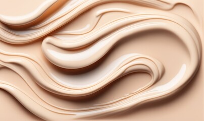 The background texture of beige glossy cream