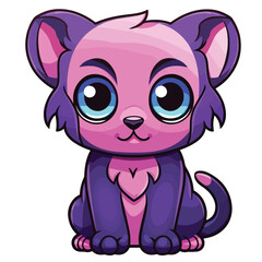 Panther tshirt design graphic, cute happy kawaii style