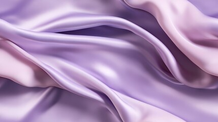 Naklejka premium Lavender fabric splendor. Gentle waves on a shiny surface. A touch of the evening. Embrace the luxury.