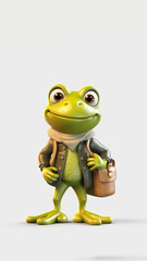 Little 3d FROG character is a mailman