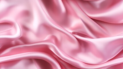 Obraz premium Glistening pink satin. Gentle waves of luxury. A backdrop for special occasions. Embrace the love's elegance.