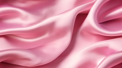 Obraz premium Pink fabric stories. Gentle wavy and shiny. A backdrop for design wonders. Embrace the sophistication.