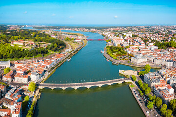 Bayonne aerial panoramic view, France - 647851569