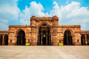 Jama Masjid or Jumah Mosque, Ahmedabad - obrazy, fototapety, plakaty