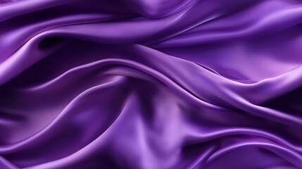 Obraz premium Purple fabric splendor. Gentle waves on a shiny surface. Celebrate design with royalty. Embrace the luxury.