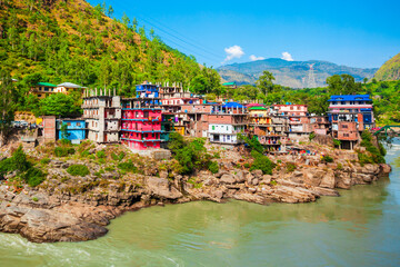 Sutlej river in Luhri village, India