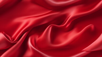 Obraz premium Red satin opulence. Lustrous grace. A touch of ardor in every design. Perfect for premium projects.
