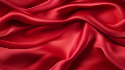 Obraz premium Red fabric glow. Waves of elegance. Design with ardor. Perfect for luxury projects.