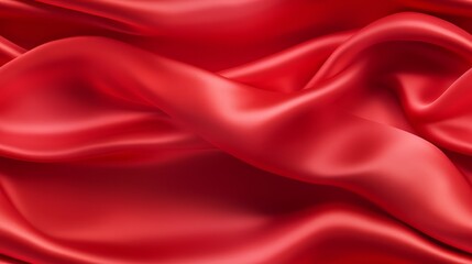 Obraz premium Red fabric glow. Waves of elegance. Design with ardor. Perfect for luxury projects.
