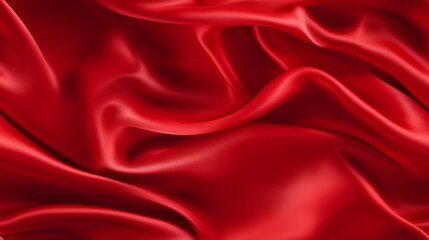 Obraz premium Waves of red. Silky satin. Perfect for celebrations. A touch of sophistication.