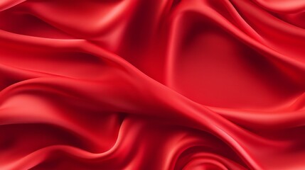 Obraz premium Red beauty in fabric. Waves of satin. Perfect for designs. A touch of class.
