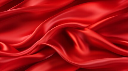 Red fabric glow. Gentle wavy. A backdrop for dreams. Embrace the elegance.