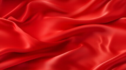 Obraz premium Waves of red luxury. Silky and shimmering. Elegance for projects. Embrace the fervent vibe.