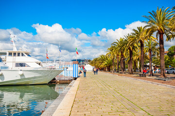 Fototapeta premium Public park promenade, La Spezia