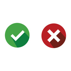 Obraz premium Do and Don't vector illustration button choice. Suitable for elements of advice info graphic information or tips. Check mark and cross mark icon.