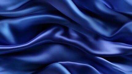 Fototapeta premium Royal blue fabric stories. Gentle wavy and deep. A backdrop for design wonders. Embrace the sophistication.