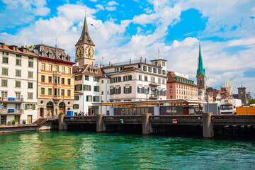 Fototapeta na wymiar Zurich city centre in Switzerland