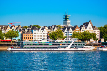 Colorful old houses in Cologne