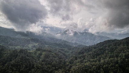 The aerial view of Fraser's Hill in Malaysia