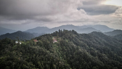 The aerial view of Fraser's Hill in Malaysia