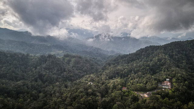 The aerial view of Fraser's Hill in Malaysia